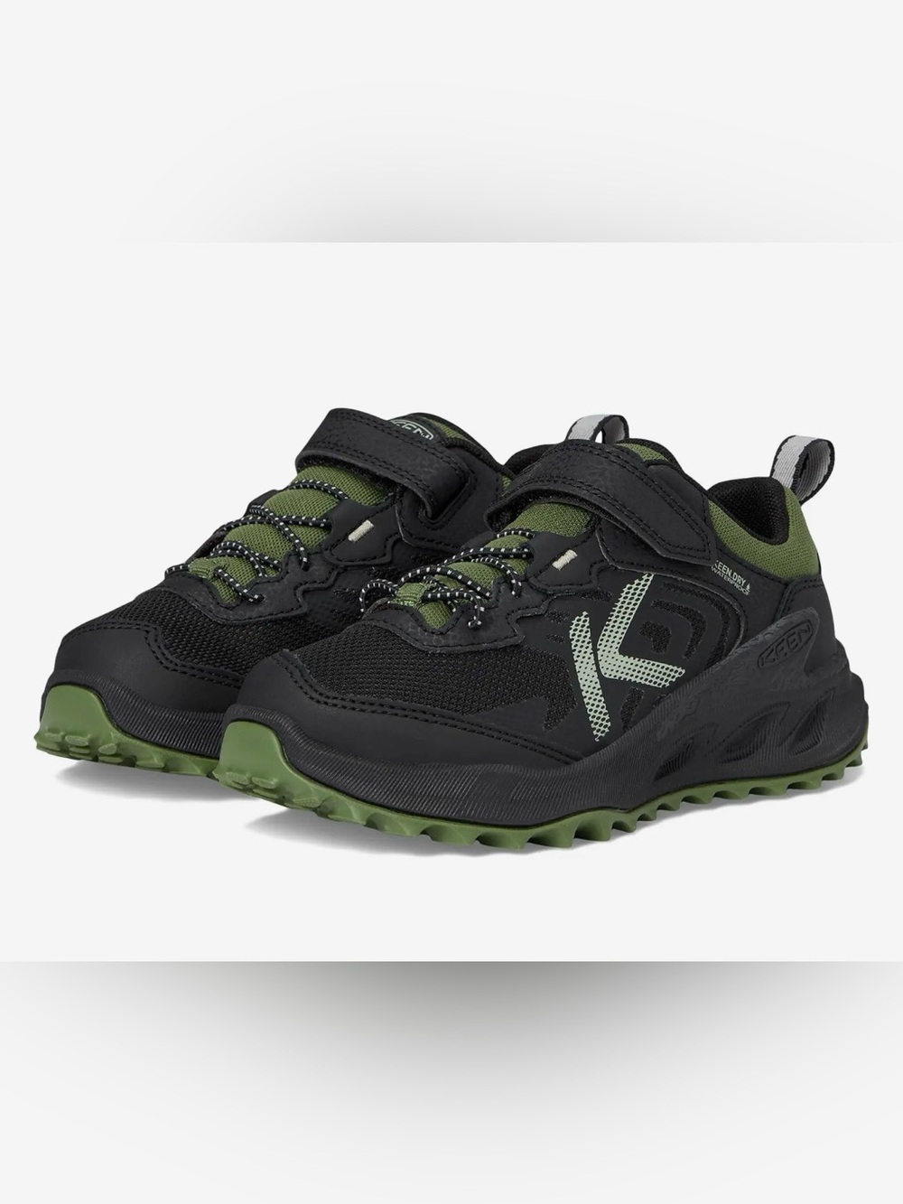 Keen Kids Black and Green Hiking Sneakers